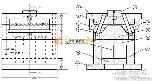 側向成型塑料注射模具教學模型的研制autocad應用技術圖片圖片19