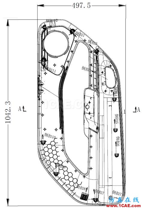 模具設(shè)計經(jīng)典案例：汽車門板下本體模具的設(shè)計機(jī)械設(shè)計圖例圖片2