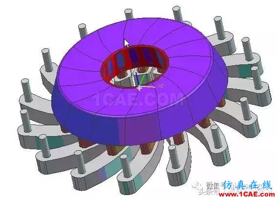 齒輪帶著十五個(gè)行位彎抽芯，這圖高清版ug設(shè)計(jì)案例圖片8