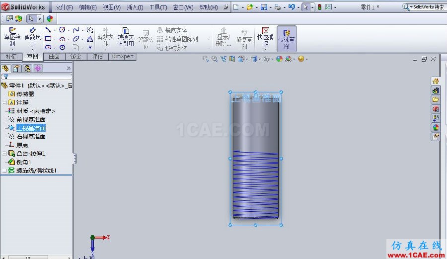 【實(shí)用技巧】SOLIDWORKS 螺紋的幾種繪制方法solidworks simulation分析案例圖片10